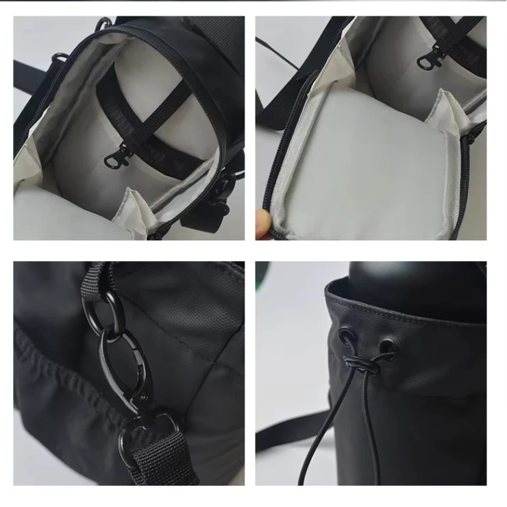 Custom Logo Waterproof Zipper Magnet Phone Crossbody Pouch Sport Fitness Water Bottle Holder Magnetic Gym Bag with Strap