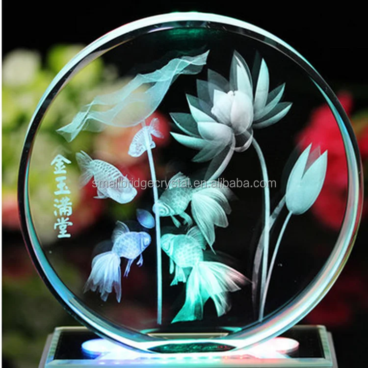 Hot Selling Laser Engraved Polished Wedding Decorations Feng Shui Style Souvenirs Home Decor UV Printing Crystal Wedding Gifts supplier