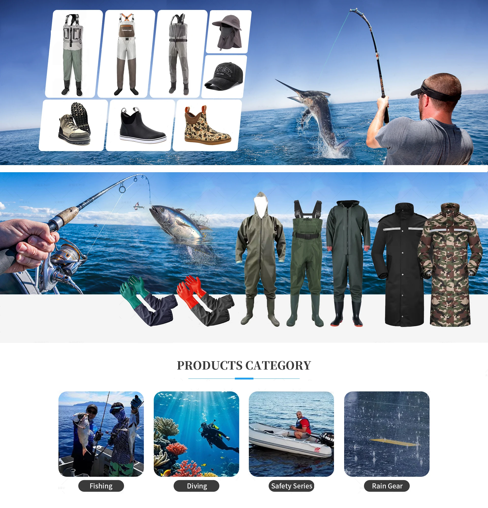 Custom Logo Yellow Rubber Fishing Waders - Waterproof Hip Waders for ...