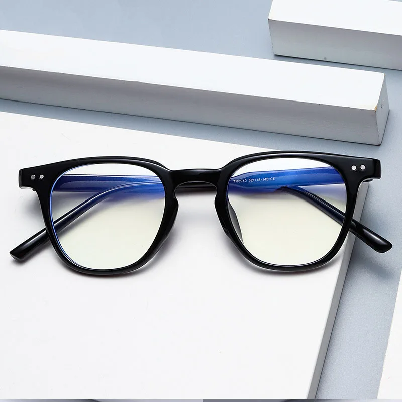 Montures de lunettes optiques pour hommes, très populaires, avec filtre anti-lumière bleue et motif uni._voghion.com