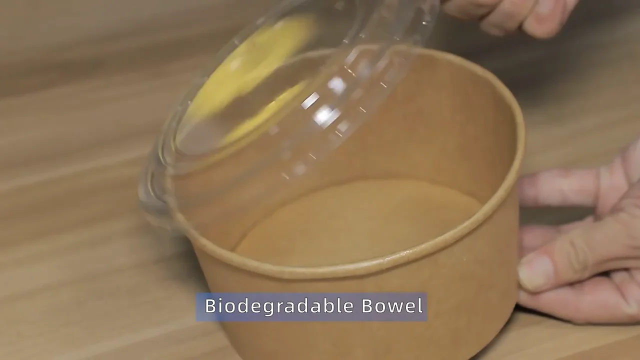 Disposable Food Paper Cup Bowl Takeout Waterproof Food Container Brown ...