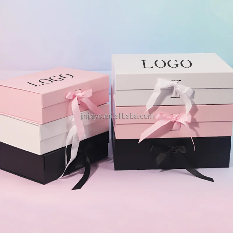 Customized Pink Folding Magnet Box for Shoes Clothing Perfumes Packaging Box Logo Custom Box Gift details