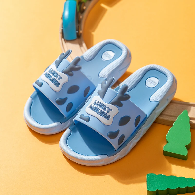 Симпатичные Мультяшные детские тапочки, Нескользящие тапочки карамельных цветов с животными