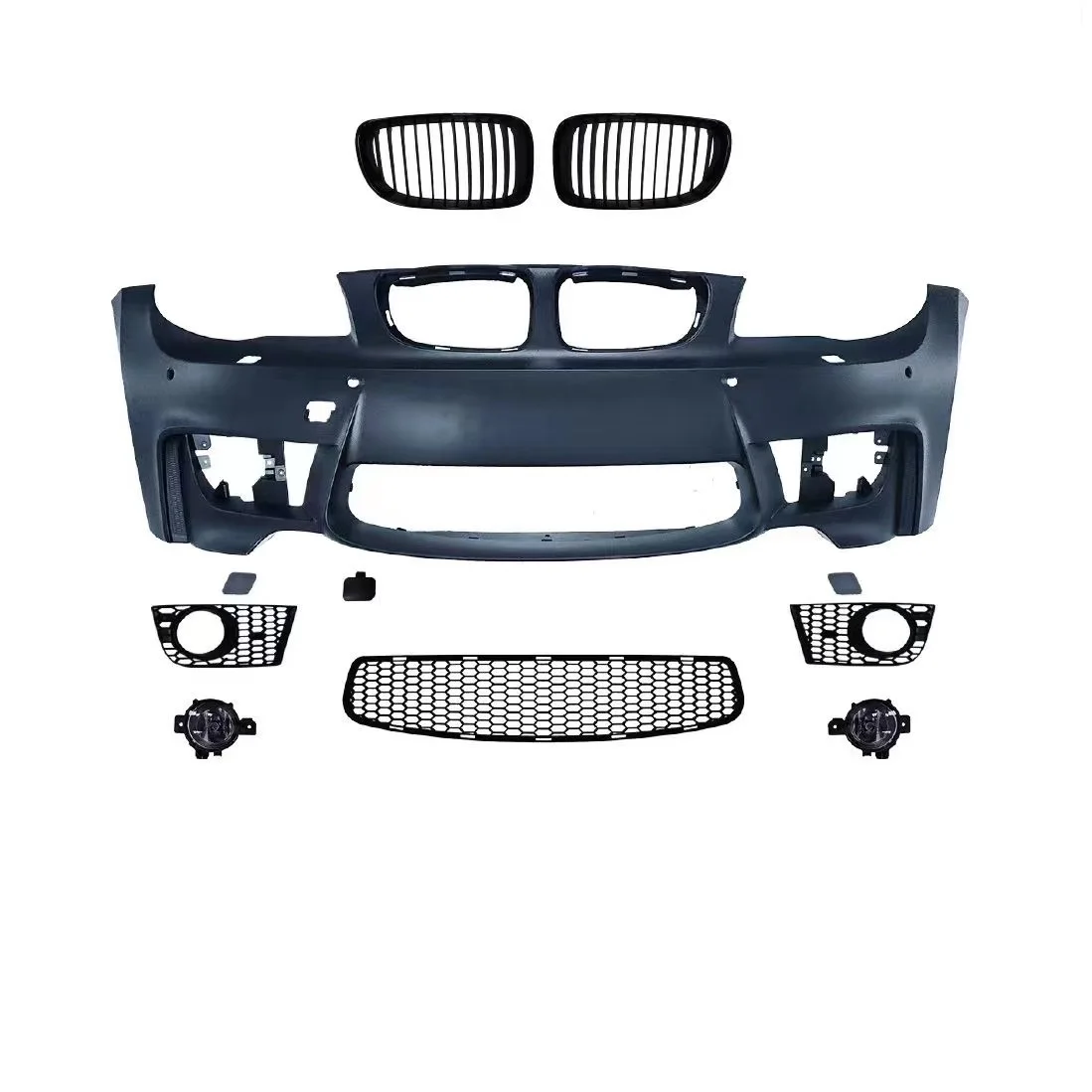BMW 1シリーズ E82⁄E87 135i 2008-2011用 M1ルック フロントバンパー PP製 フォグランプ付 Mパフォーマンススタイル