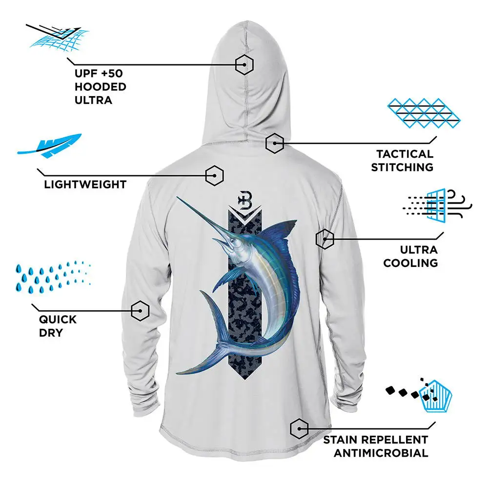 Customized Logo Long Sleeve Hoodie Sublimation Waterproof Upf50+ Fishing  Sun Protection Hoodie Shirts Fishing Apparel Clothing - China Clothing and  Apparel price