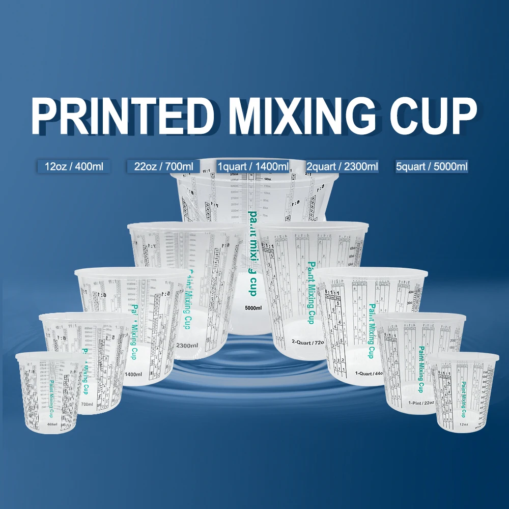 Disposable Paint Mixing Ratio Measuring Container Plastic Measure Cups