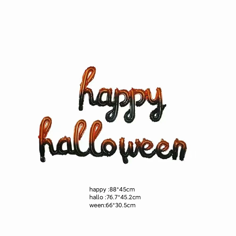 Happy Halloween Folienballon-Banner – Große Dekoration Für Party, Mit Seil, Aus Aluminiumfolie