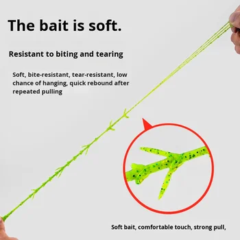 15 Pieces Floating Shrimp Lures Salt Fishy Smell Black Pit Fishing Live Bait Bionic Bass Mandarin Fish Printed Drop Fishing – Lure – view 4