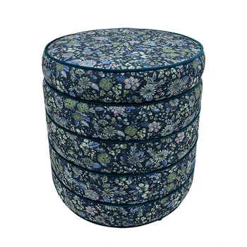 Hot Selling Home Furniture Modern Luxury Velvet Round Pouf Ottoman for Living Leisure