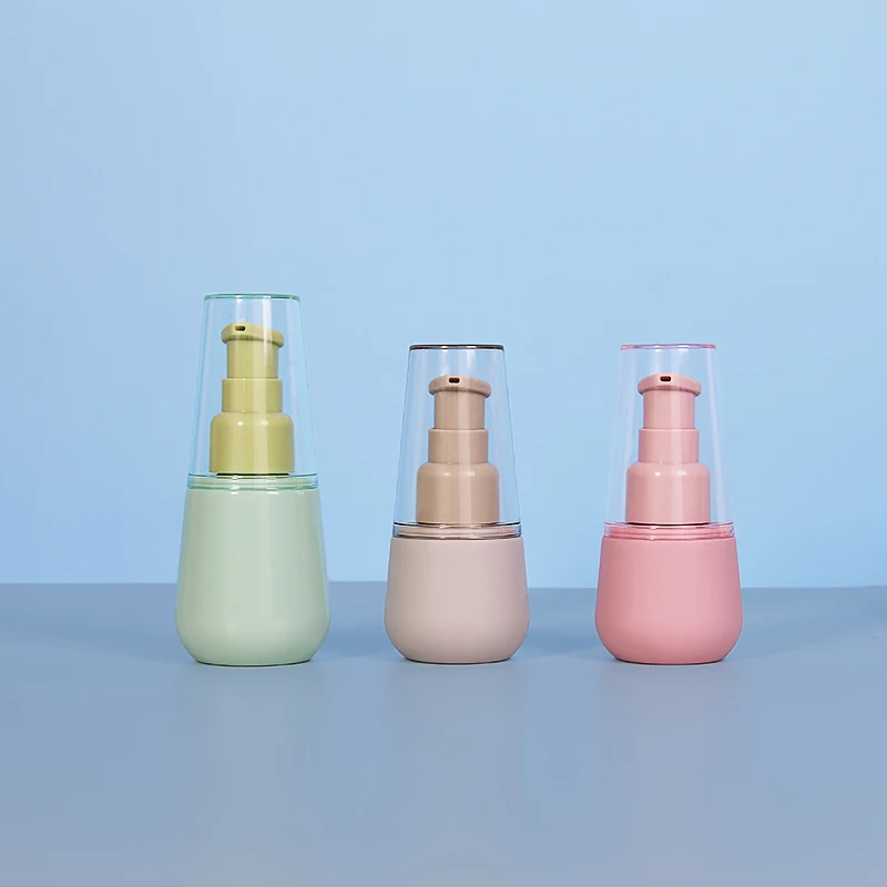 Unique Design PETG Colored Serum Pump Bottle for Foundation Serum Hair Oil Cute Shape 30/50/80/100/120/150ml
