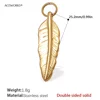 Pj440g double-sided Feather charm