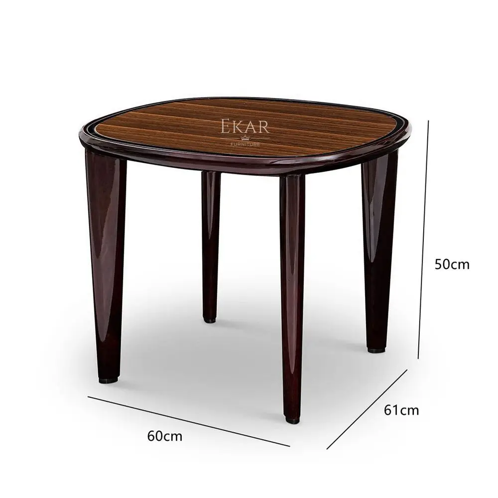 product ekar furniture modern italian light color luxury table solid wood leather cover luxury side table high end living room set489-69