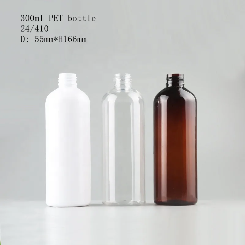 Empty Lotion Pump Bottles Bamboo Soap Dispenser Pump 300 ml Shampoo Bottle Black Plastic 300ml Pet Bottle