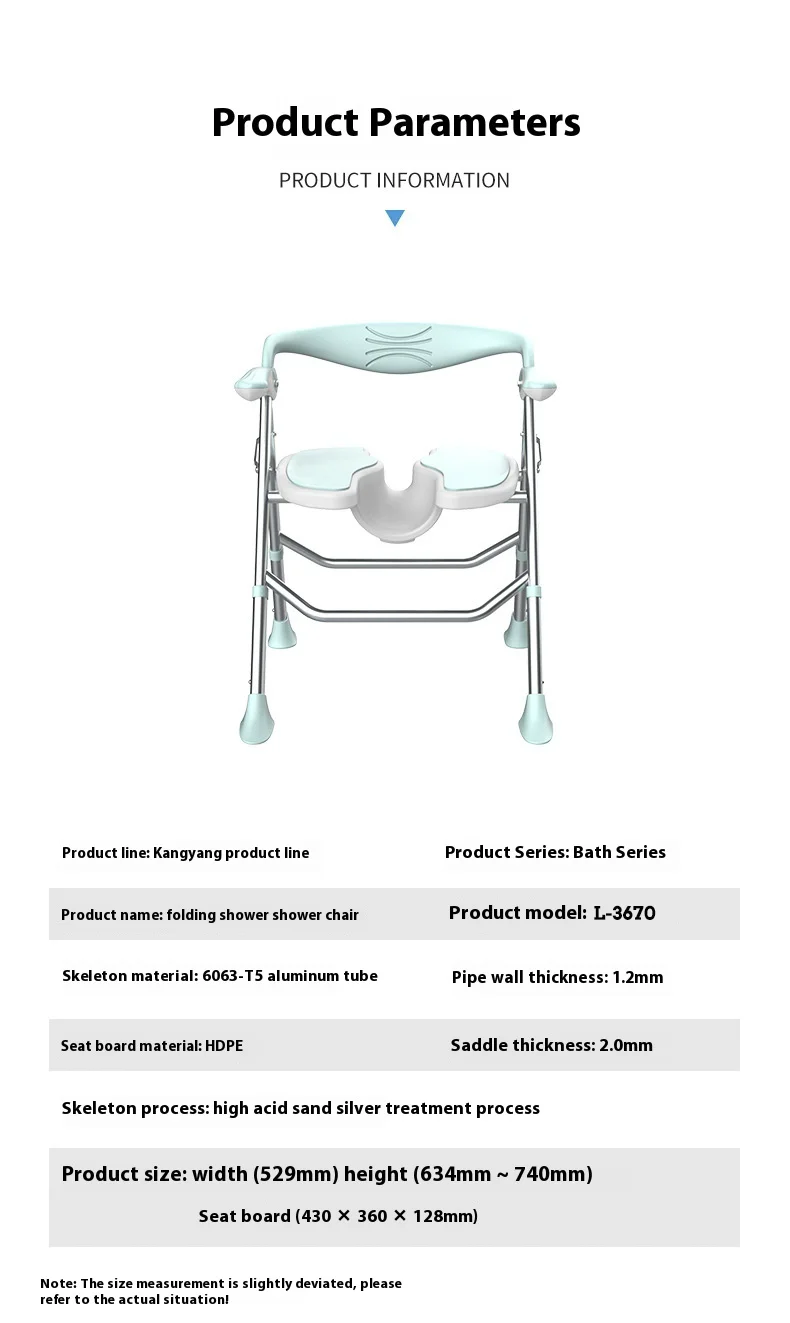 product alloy shower chair for elderly folding bath chair with anti slip feature convenient bathroom safety equipment-13
