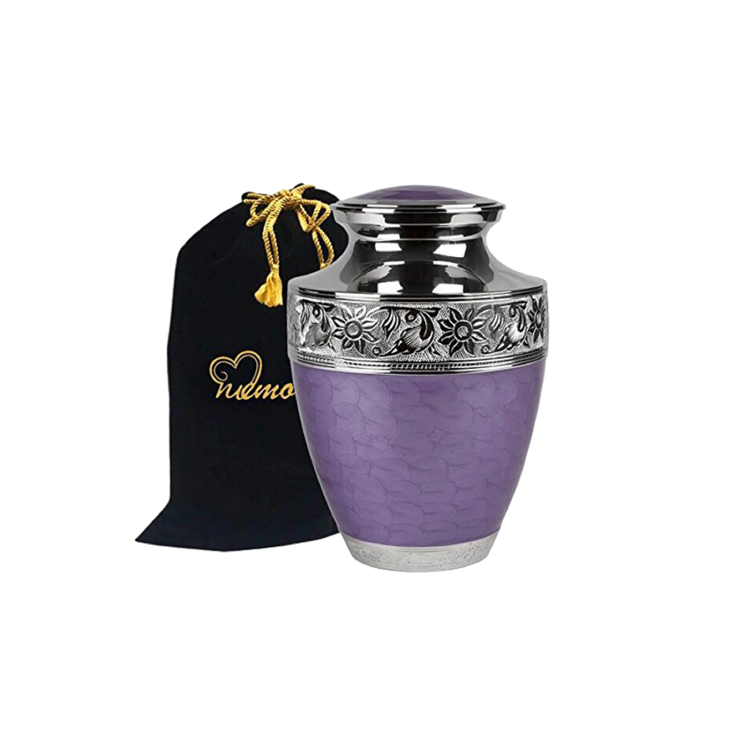 Pretty Designed Memorable Cremation Urn Standard Size Metallic Keepsake