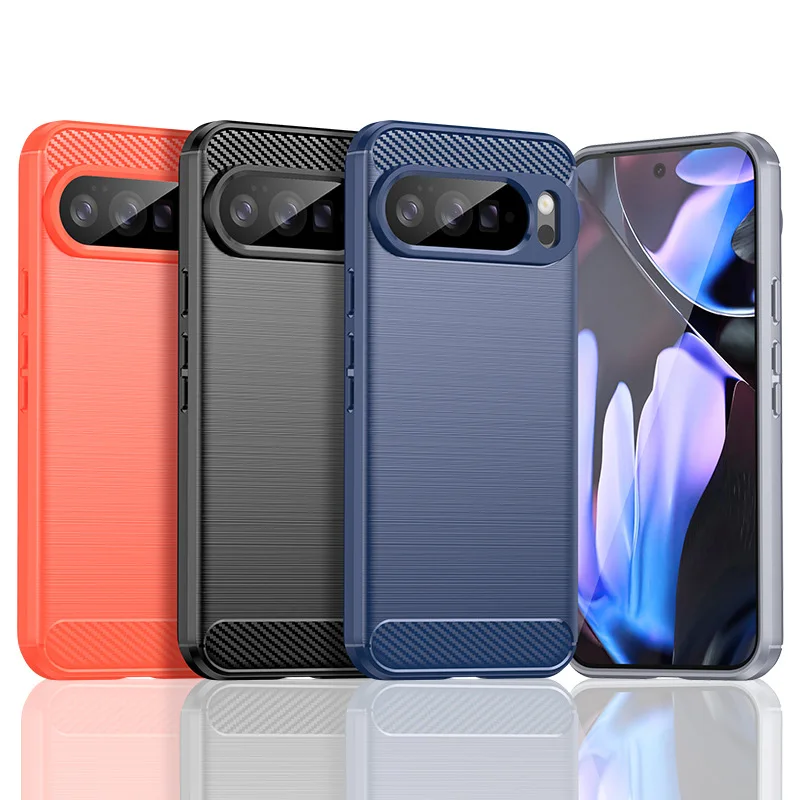 product fashion soft tpu carbon fiber phone cover forgoogle pixel 9 pro shockproof  mobile phone case for google pixel 9 pro xl  8 pro-3