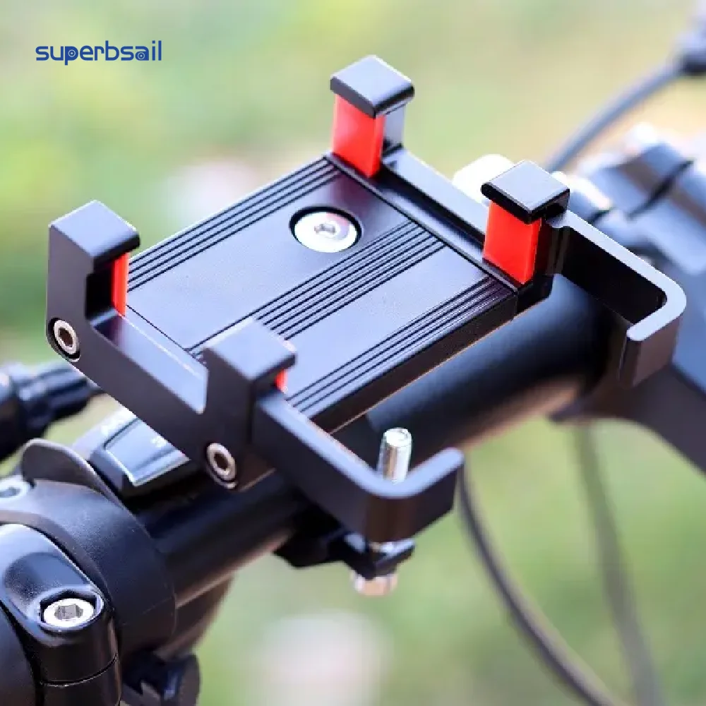 Superbsail 360 Degrees Rotation Corrosion Resistant Aluminum Bicycle Mobile Phone Holder For Bike Electric Scooter Motor Cycles