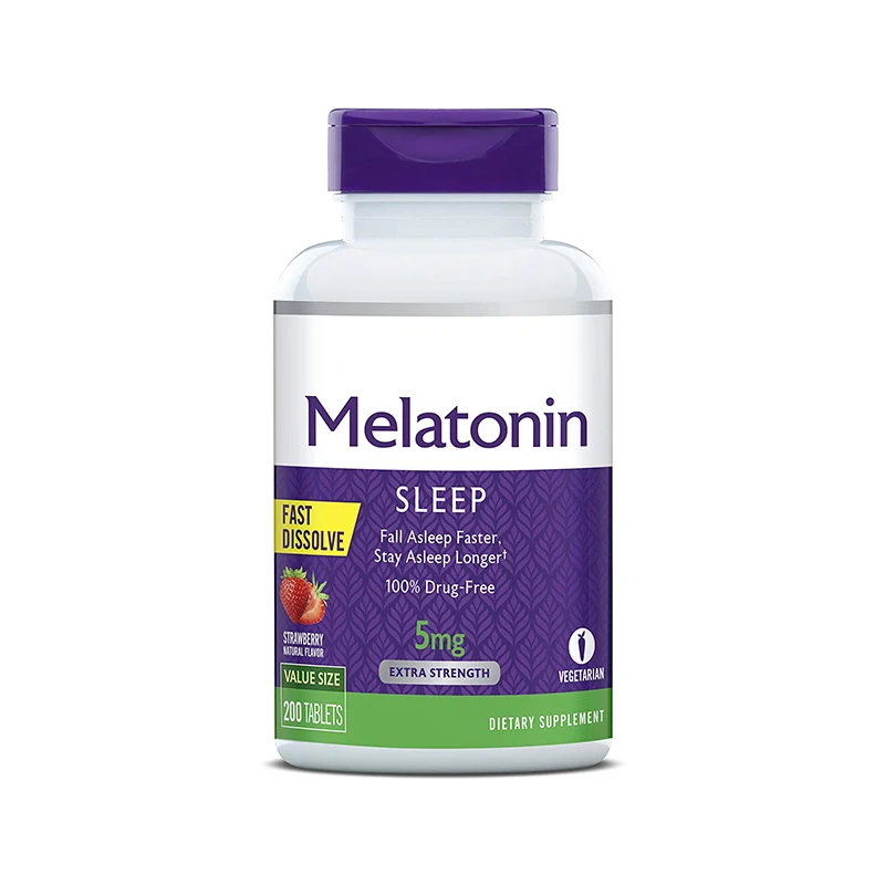 
Melatonin 5mg Fast Dissolve Tablets, Helps You Fall Asleep Faster, Stay Asleep Longer Easy to Take Dissolves in Mouth 