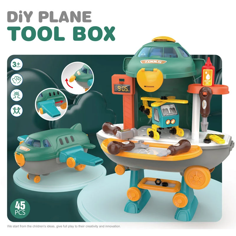 Новинка 2023 45 шт. детский верстак для ремонта самолета