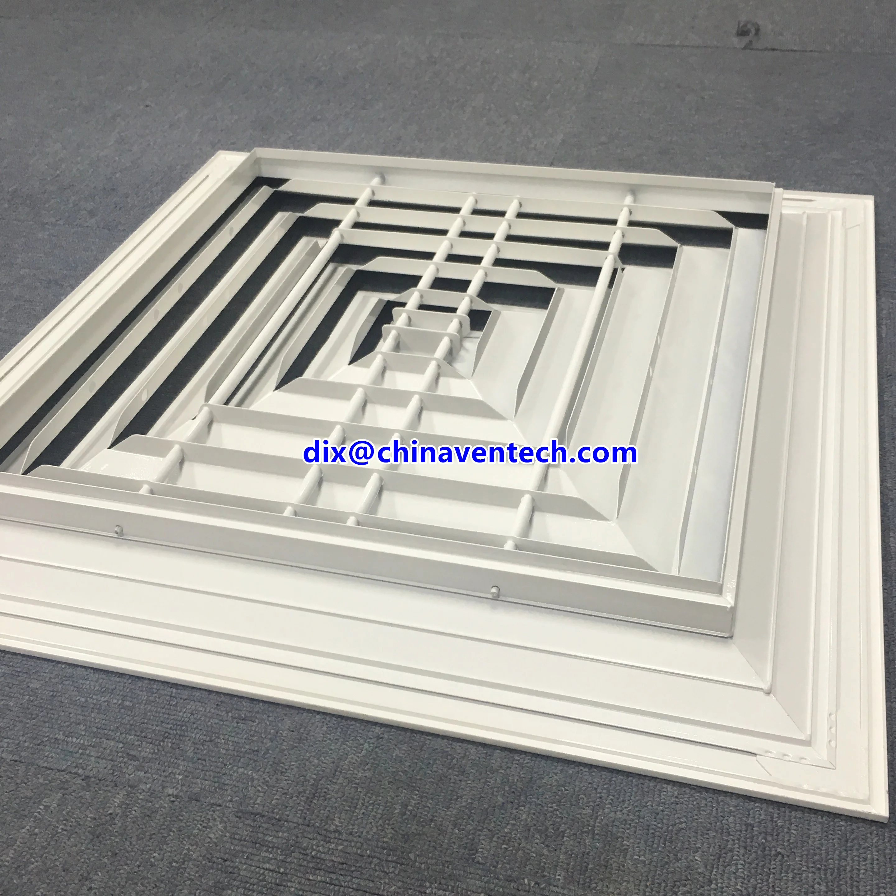 air Conditioning Ceiling Diffusers Adjustable air Outlet square Vent 4 Way Diffuser