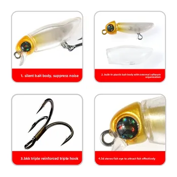 Lure Artificial Hard Bait Stainless Steel Micro-object Insect Minnow Pencil Soft Floating Customization No Hooks – Soft Lure – view 5