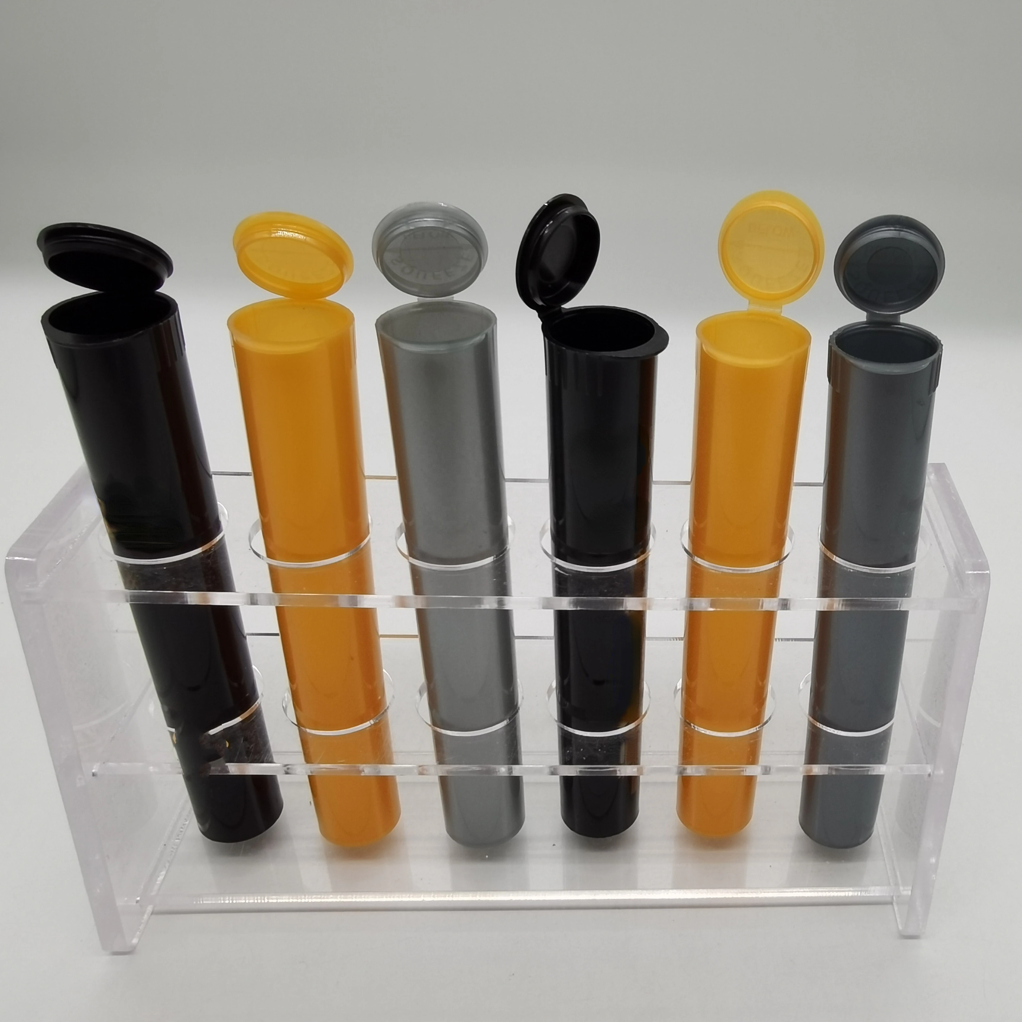 Pop Tube Storage Child Resistant Plastic Pop Top Tube Package Container Tubes 19mm Dia X ...