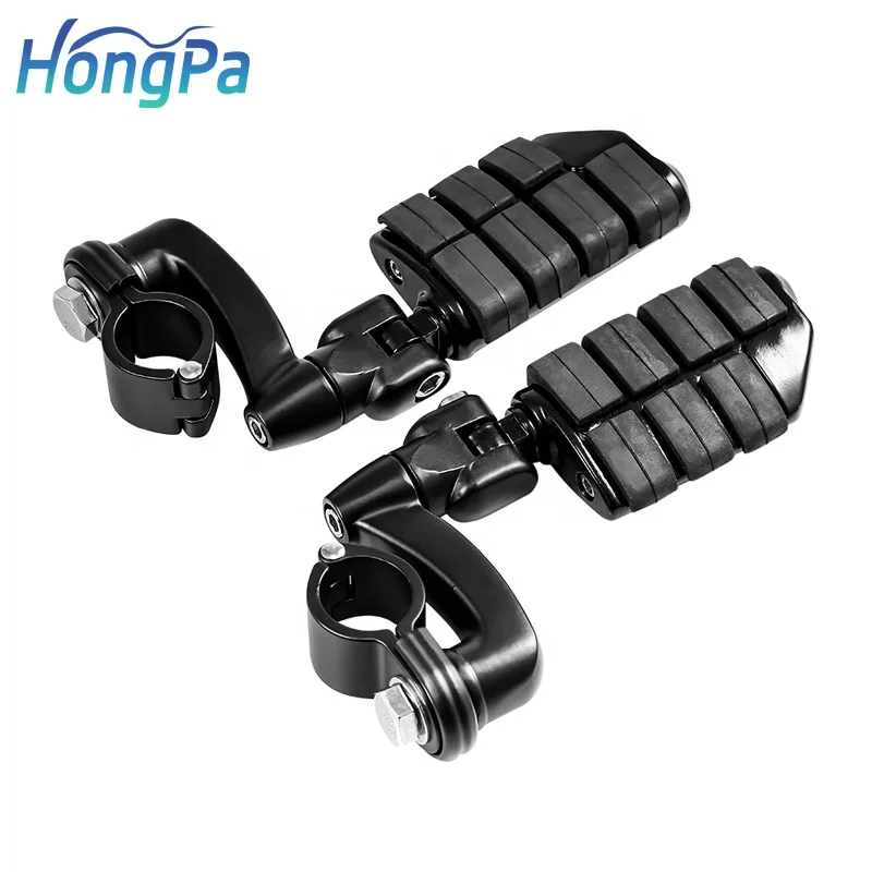 Motorcycle Highway Pegs Clamp Engine Guards Crash Bar Foot Pegs Footrest With Mount for Harley