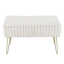 High Quality Storage Sets Ottoman With Gold Legs Footrest Pouf for Bedroom Living Room