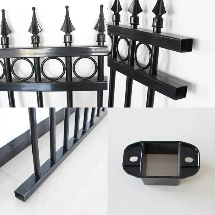 Pro Factory Shengxiang Verified Black Tubular Metal Fence Panels Spearhead Iron Yard Fencing for Home & Garden Use