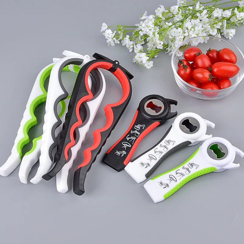 2pack Manual Can Opener 4 in 1 Kitchen Lid Silicone Slip Jar Bottle Can Opener 5 in 1 Bottle Opener Set