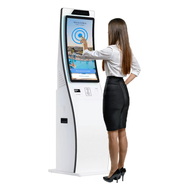 Full Viewing Angle Surved Self Service Payment Crtly Ncr Atm Pos Coin Bill Kiosk Machine Atm Deposit Cash Dispenser Machine