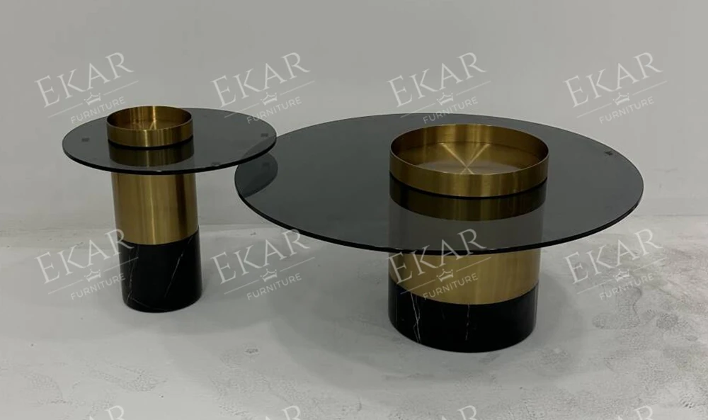 product new design modern coffee table stainless steel base glass coffe table luxury coffee tables-66