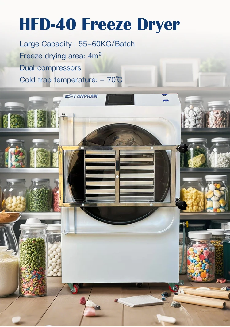LANPHAN for Home Pro Commercial 14 Trays HFD-40 Fruit Vegetable Freeze Dryer Vacuum Sublimation Freeze Drying Food Processing LANPHAN for Home Pro Commercial 14 Trays HFD-40 Fruit Vegetable Freeze Dryer Vacuum Sublimation Freeze Drying Food Processing