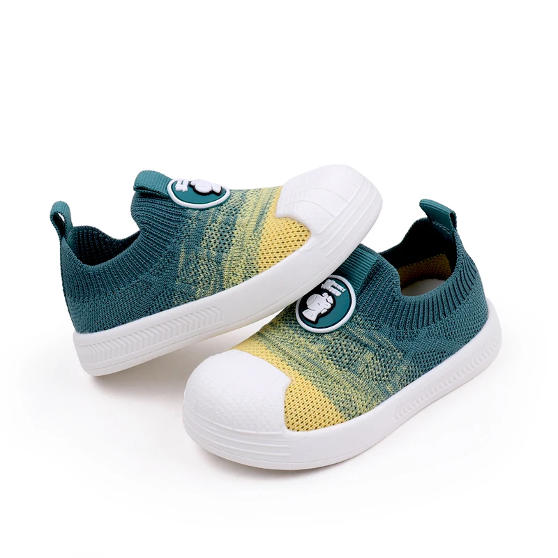 Spring and Autumn Knitted Shell Head Matching Mesh Breathable Baby Walking Shoes supplier