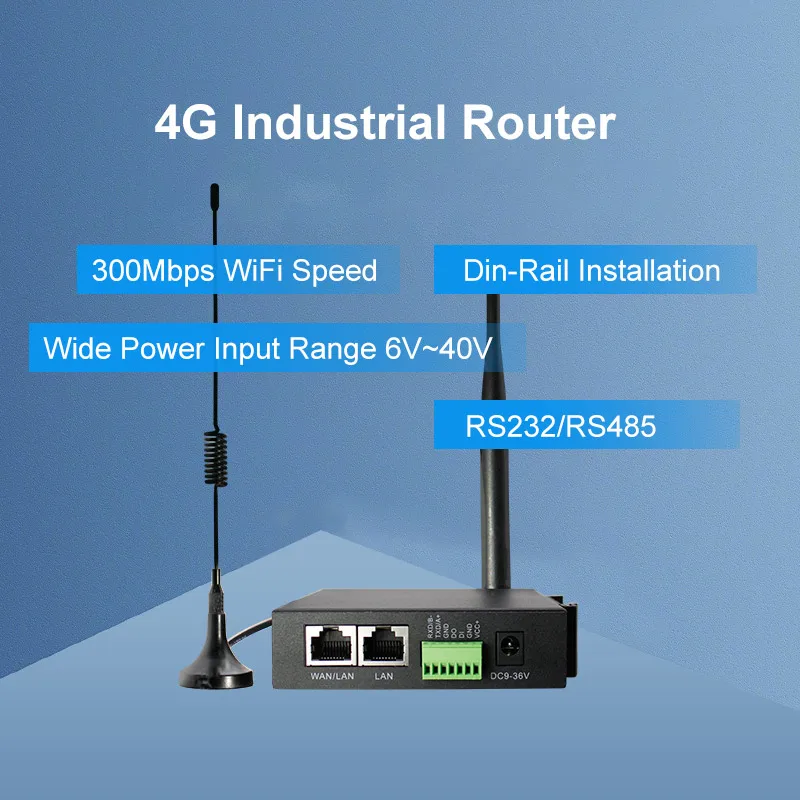 ST Mini Gsm Iot Gateway M2M Iot 3G 4G Lte Router 150Mbps Ethernet Wifi Industrial 4G Router With Sim Card With Watchdog Function