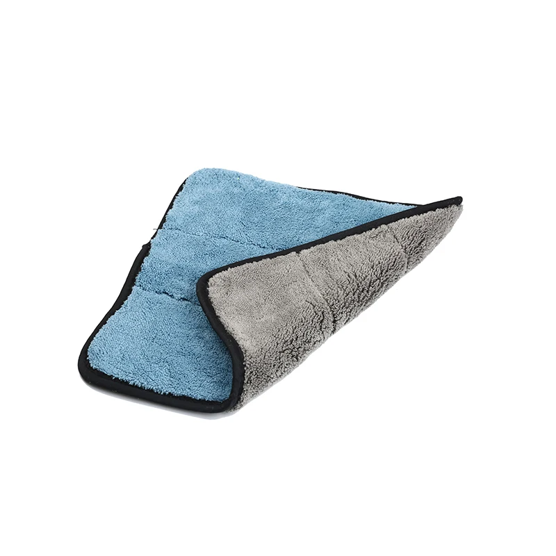 Супермягкое плюшевое толстое полотенце из микрофибры Kocean 30*30 см для мойки автомобиля кораллового