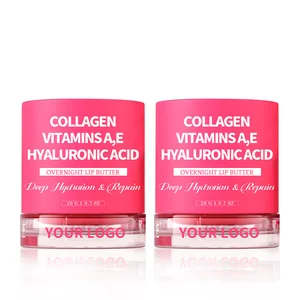 Organic Vegan Mineral Hyaluronic Acid Strawberry Lip Balm Moisturizing Hydrating Nourishing Soothing Glossy Anti-aging Lip Care