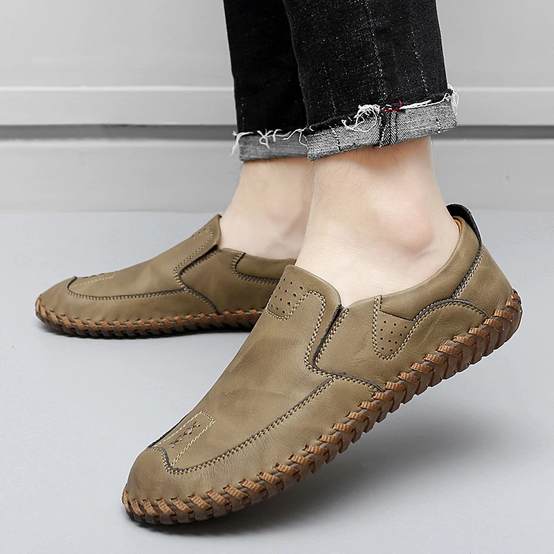 Men's Slip-on Moccasin Driving Shoes Top Quality Leather