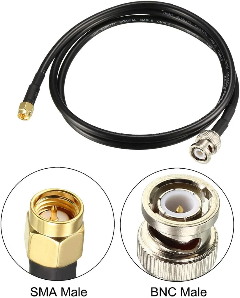 Customized 50Ω Low Loss Coaxial Cables with SMA Connectors RG58 RG174 ALSR200