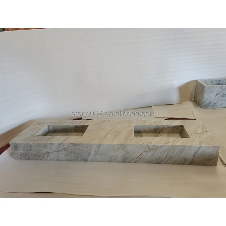 Taj Mahal White Quartzite Basins Lavabo Bathroom Wall Mounted Wash Basin