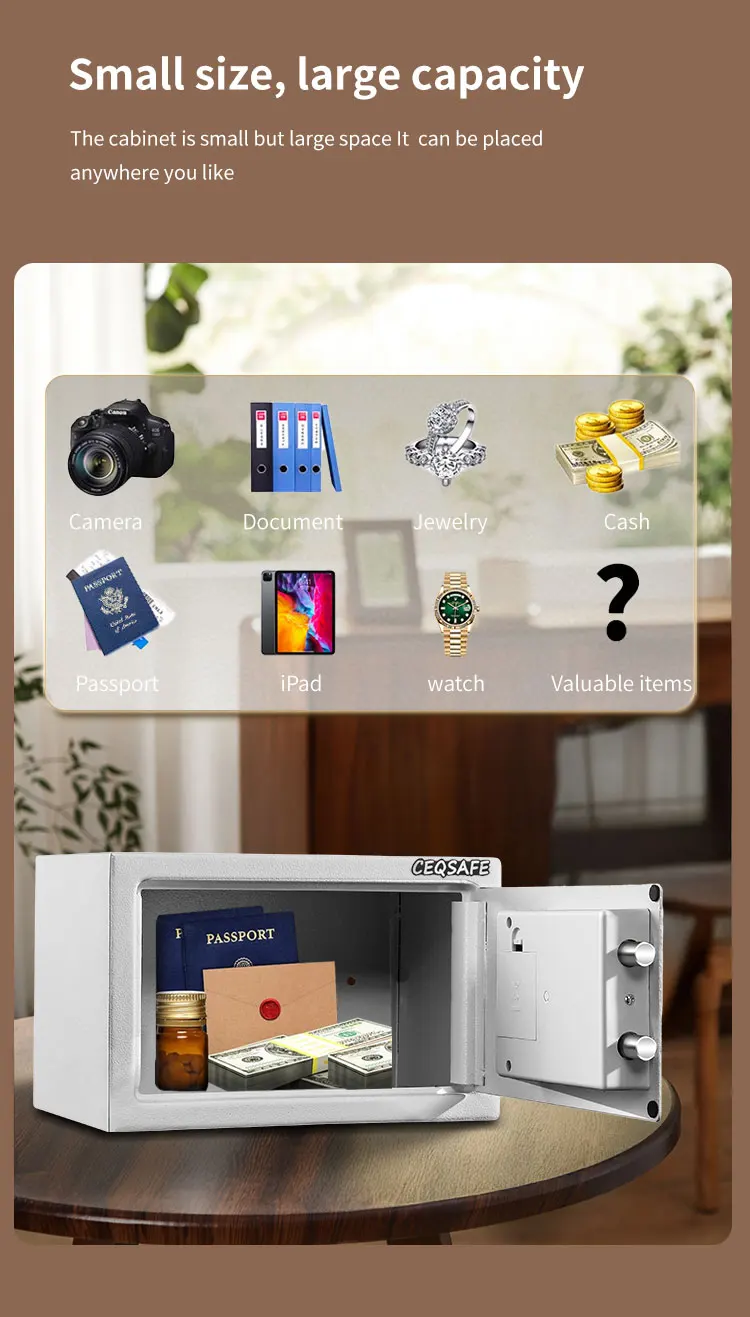 CEQSAFE High Quality Small Size Hotel Room Safe Box Mini Money Safety Box manufacture