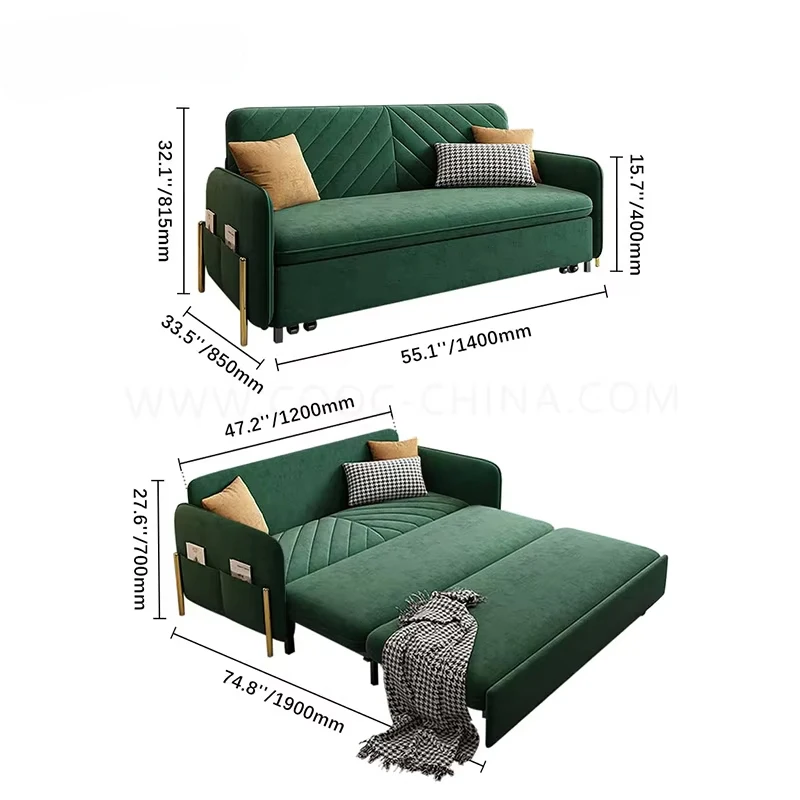Modern Convertible Multifunction Futon Sofa Come Bed Furniture Pull Out ...