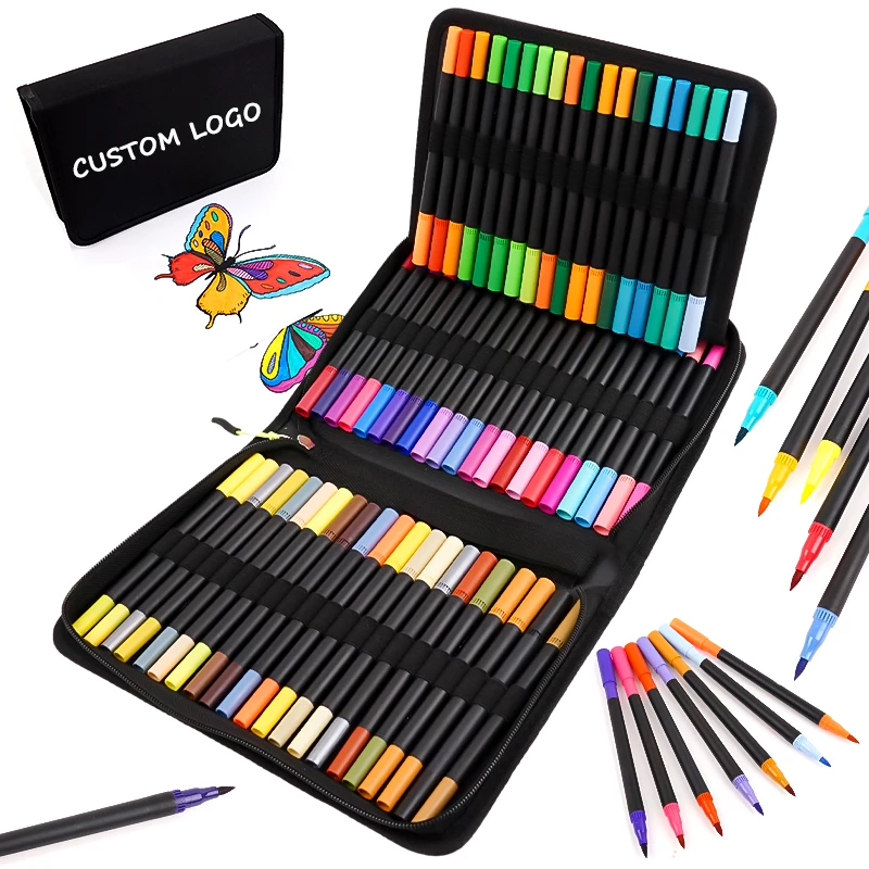 Dual Tip Watercolor Brush Pen Water Based Marker Art Marker Pen Set ...