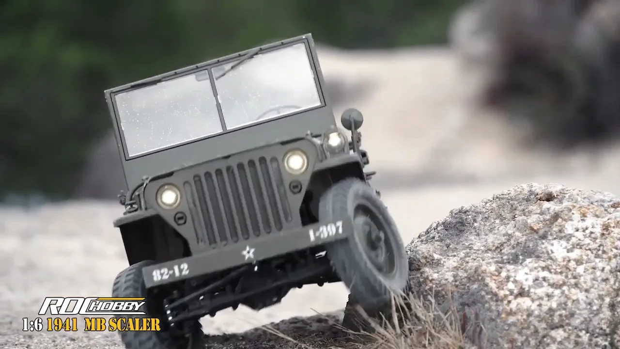 RocHobby 1/6 1941 MBスケーラーラジコン電気自動車防水WW2ジープ
