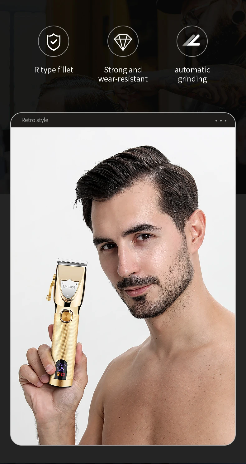 Lm2033 New Tblade Trimmer Set Professional Cordless Lcd Display