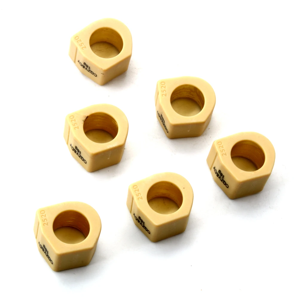 6PC Racing XCiting400 Quality Roller Weights 25x20mm for XCiting I ABS 400cc Scooter Engine Parts 22121LKF5305