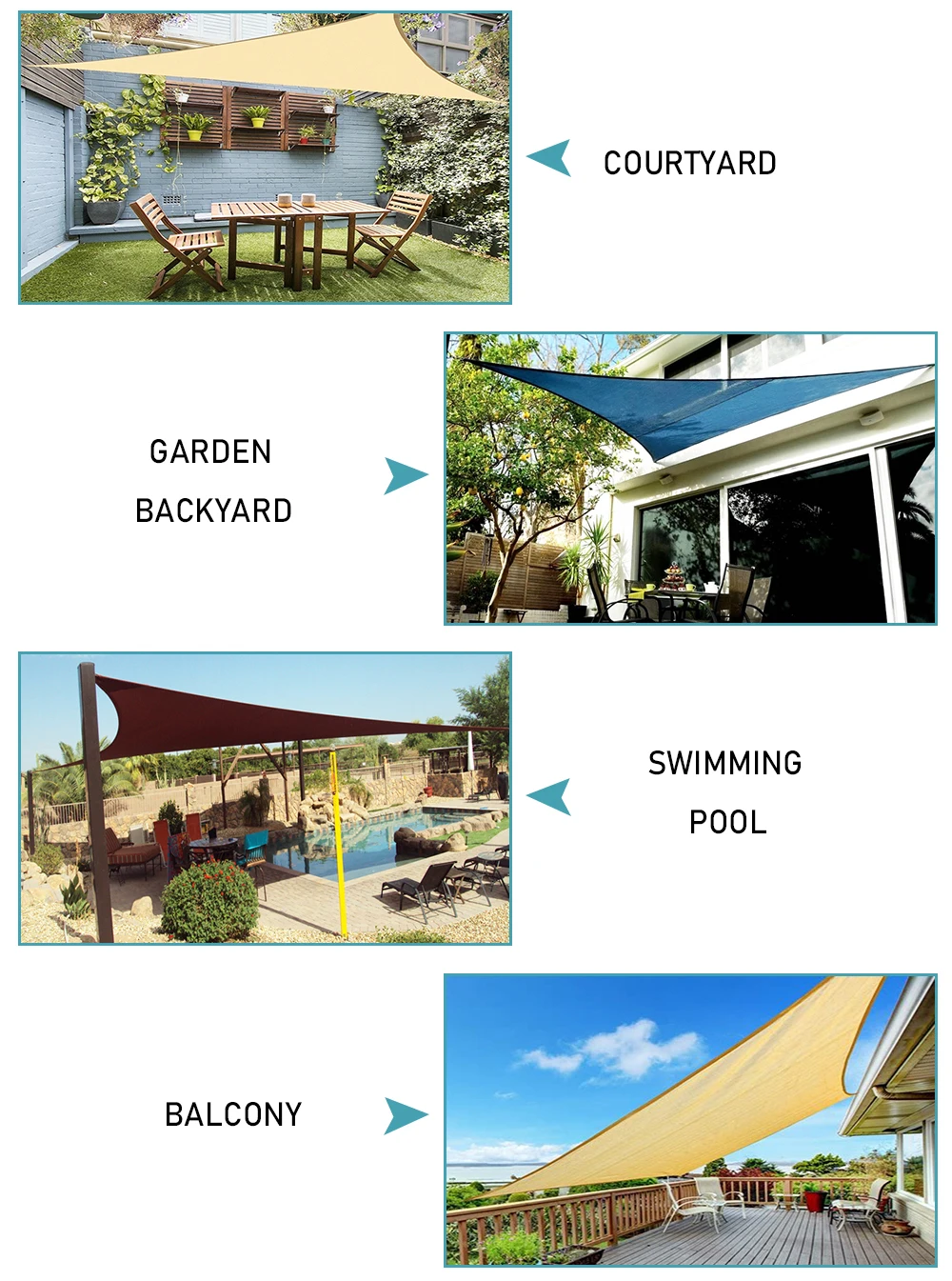 Shade Sails Custom/shade Sail Outdoor Playground Sail Sun/garden Hdpe ...