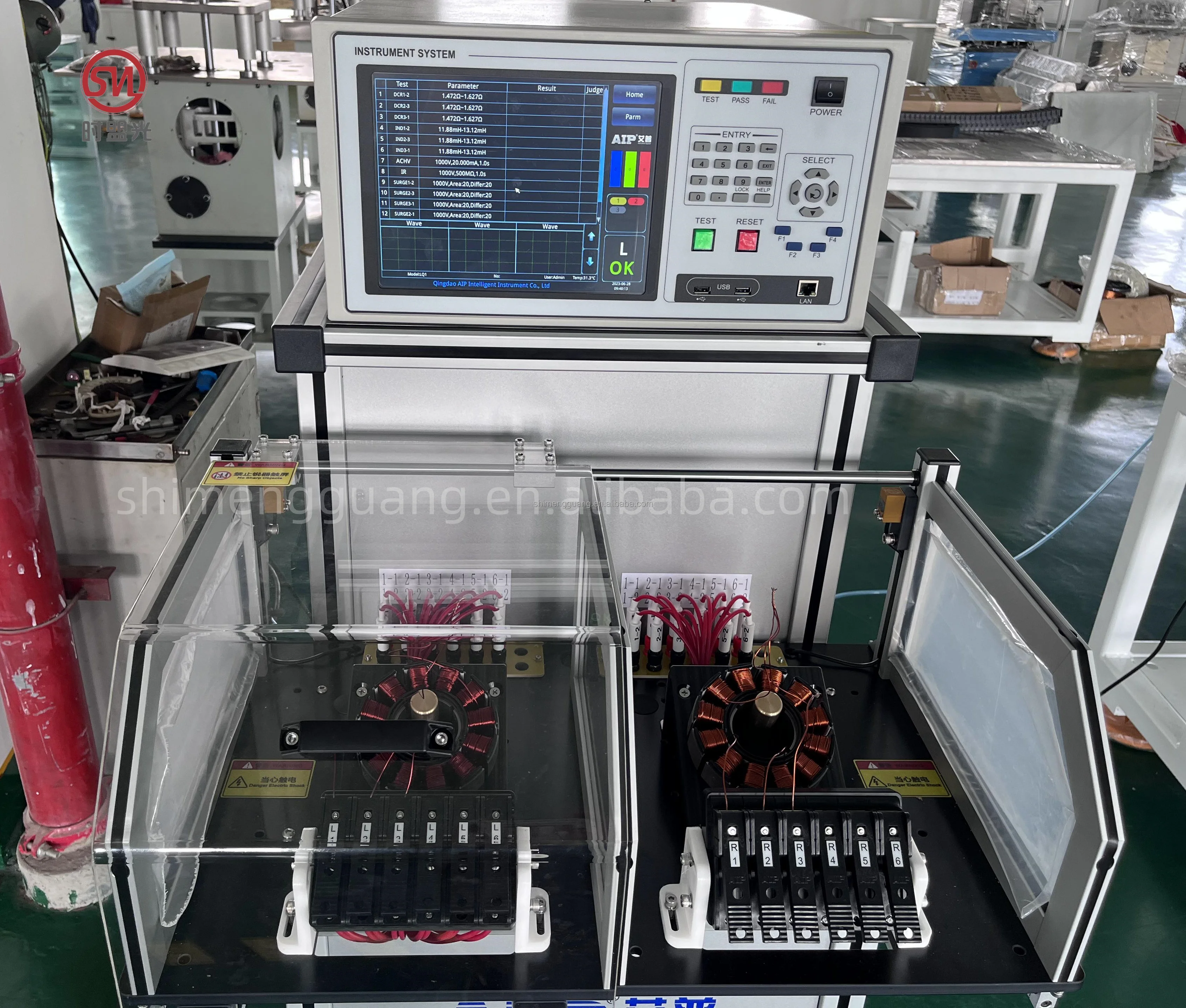 SMG Brushless Motor Stator Testing Machine Automatic Motor Two Stations Armature Rotor Testing Machine