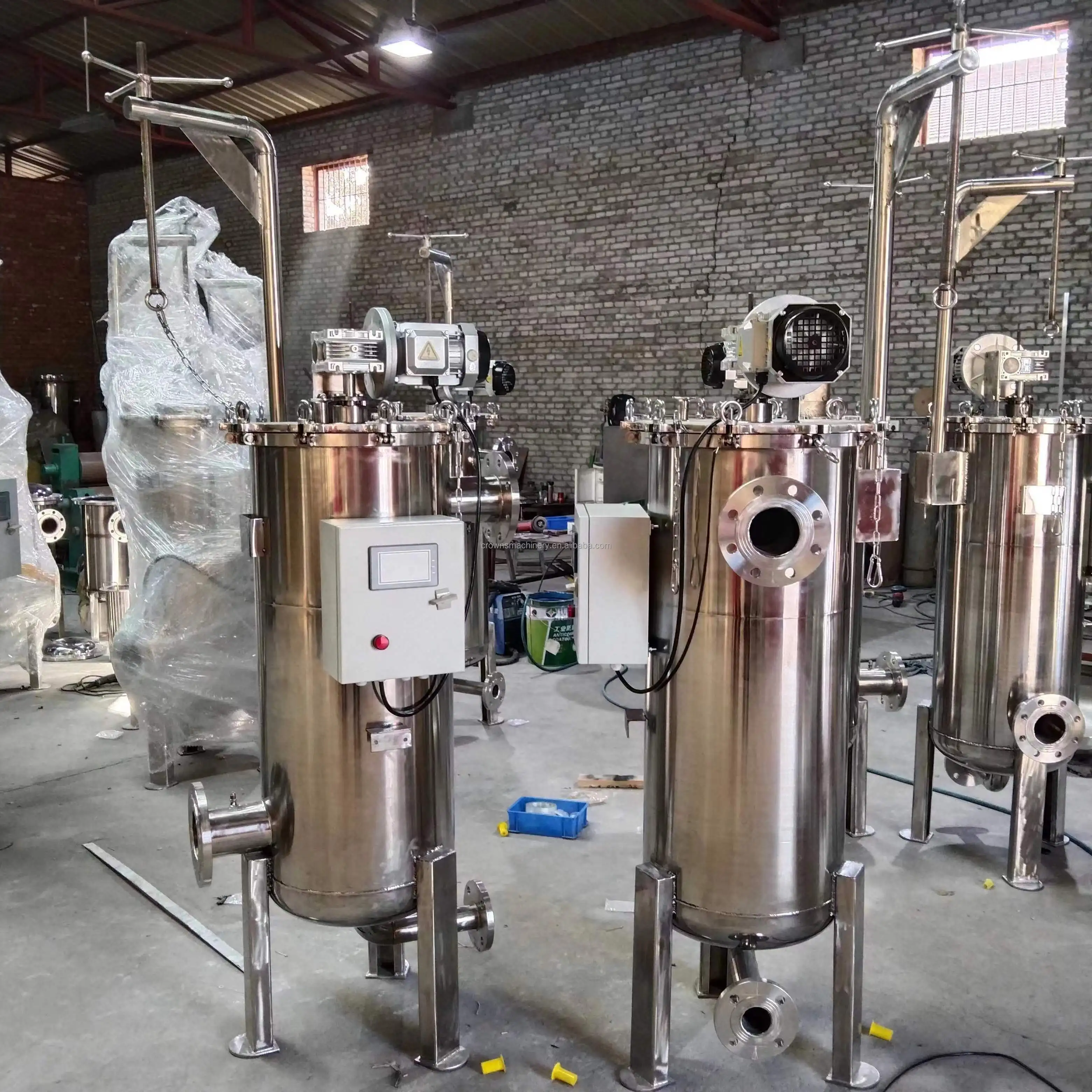 High Flow In-Line/On-Line Brush Cleaning Automatic Industrial Water Self Cleaning Filter For Waste Water Plant
