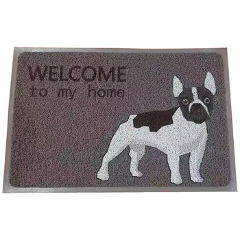 Hot selling cheap pvc floor mat black non slip thick with foam backing plastic mat custom personalized logo rug carpet